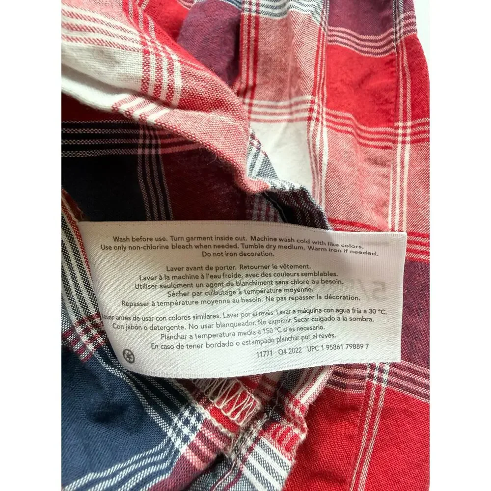 OshKosh B'gosh Girls Plaid Button Front Dress Size 5